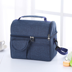 Doble cubierta reutilizable <span class=keywords><strong>de</strong></span> papel <span class=keywords><strong>de</strong></span> aluminio <span class=keywords><strong>bolsa</strong></span> <span class=keywords><strong>de</strong></span> refrigerador aislado doble compartimento almuerzo <span class=keywords><strong>bolsa</strong></span> con suave a prueba <span class=keywords><strong>de</strong></span> fugas del trazador <span class=keywords><strong>de</strong></span> líneas y correa <span class=keywords><strong>de</strong></span> hombro - Product Image 3
