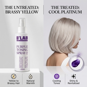 OEM <strong>Hair</strong> Care <strong>Purple</strong> <strong>Spray</strong> for Blonde <strong>Hair</strong> Anti Brassy <strong>Purple</strong> Toner No Yellow <strong>Spray</strong> Leave in Treatment for Gray &amp; Silver <strong>Hair</strong> - Product Image 1