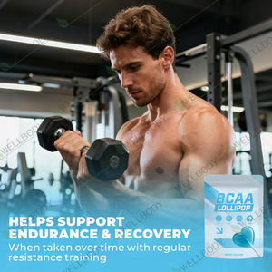 WELLBODY Adulte Musculation Pré-entraînement Énergie <span class=keywords><strong>BCAA</strong></span> & Créatine Monohydrate Sucette Ingrédients Naturels Biologique Vente en Gros - Product Image 5