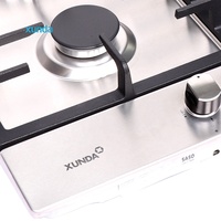 Estufa de Gas Empotrable Xunda OEM de 60CM, Venta Directa de Fábrica, 4 Quemadores, Estilo Europeo, Acero Inoxidable