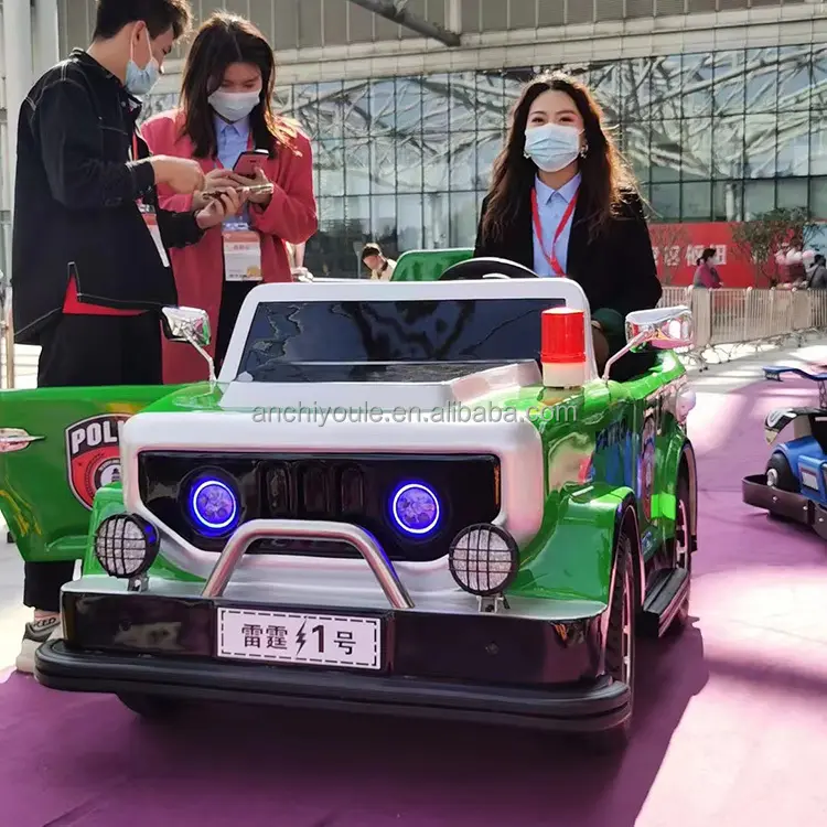子供のためのアンチサンダーワン電気自動車リモートコントロール子供のための車の遊び場に乗るダブルシートキッズアミューズメントライド