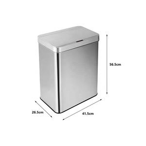 13 Gallon 50 Liter Stainless <strong>Steel</strong> Waste <strong>Bin</strong> Touchless Rectangular Motion Sensor Trash Can Smart Garbage Can for Kitchen - Product Image 4