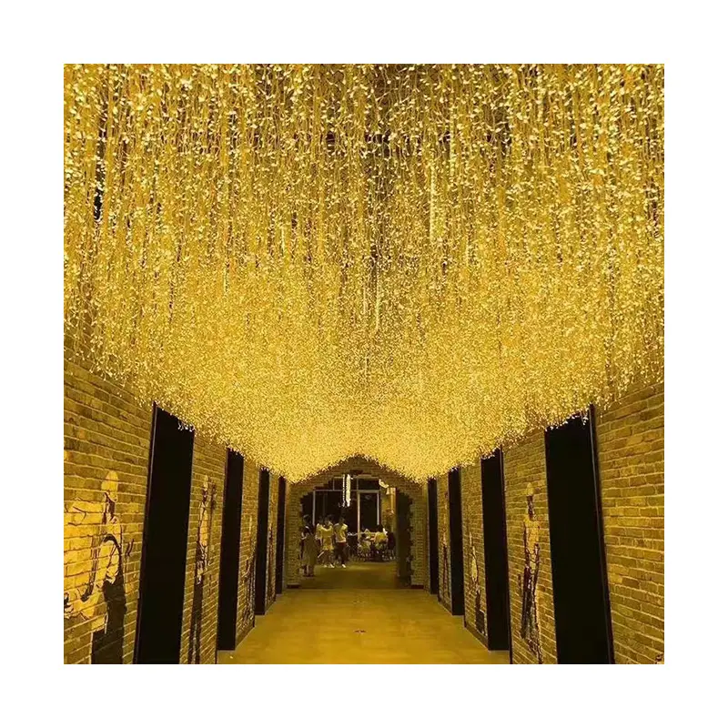 Großhandel Fabrik LED Outdoor Feiertag Dekorationsbeleuchtung blinkende Sternstreifen Vorhang Stränge für All-Over-Dekorationen