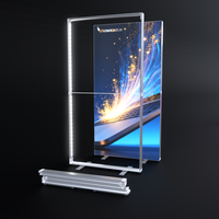 Support de caisson lumineux portable pliable en aluminium avec éclairage LED ignifuge pour stands de salon professionnel et publicité