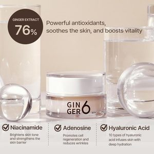 ครีม Ginger6ผิวหน้ากระจ่างใส50มล. ของเกาหลีพร้อมน้ำมันไฮยาลูโรนิคแอซิดสินค้ามาใหม่ - Product Image 5