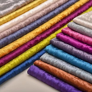 Tissu coréen en velours, Polyester, Spandex, Stretch, tricot, uni, glace pilée, velours, brillant, pour vêtements, pas cher - Product Image 6