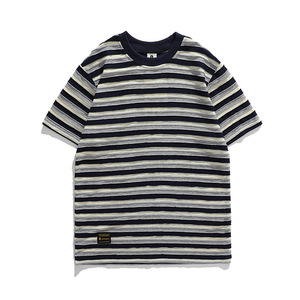 Camiseta de punto de algodón 100% orgánico de alto gramaje para fabricantes, estampada, oversize, unisex, estilo urbano, lisa, personalizable digitalmente - Product Image 3