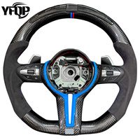 Volant sport M en carbone personnalisé pour les modèles BMW en cuir perforé noir pour F10 F30 F31 F32 F20 E92 E60 X6 E71 X5 E70 M3 M4