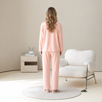 Vêtements de nuit pour femmes, pyjama confortable en modal et coton, avec ceinture élastique, pour la maison
