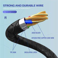Écouteurs filaires OEM personnalisés 3,5 mm avec microphone pour tous les téléphones, pour écouter de la musique, câble en nylon tressé durable