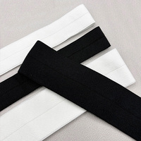 Bande élastique à chevrons en nylon noir et blanc de 1.5 à 5.0cm avec double bord de flèche