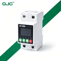 Nouvel Arrivage QJC 63A Interrupteur Intelligent WIFI TUYA avec Compteur d'Énergie Kwh, Disjoncteur, Contrôle à Distance, Tension, Courant et Détection de Fuite