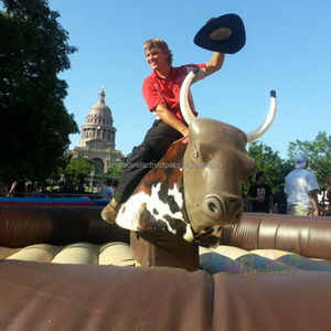 Hot bán trong nhà cao bồi Rodeo <span class=keywords><strong>Inflatable</strong></span> nhựa PP <span class=keywords><strong>Bull</strong></span> cưỡi trò chơi cơ khí kiểm soát <span class=keywords><strong>Bull</strong></span> Mat vui vẻ thách thức trung tâm mua sắm - Product Image 3