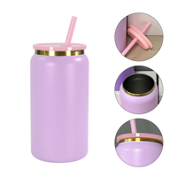 Gobelet en acier inoxydable personnalisé de 16 oz avec fond doré, vente en gros