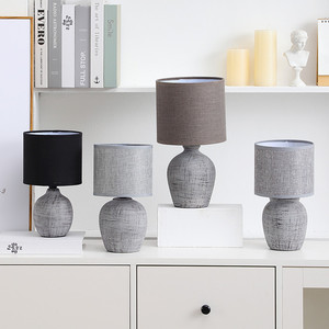 Lampe de table contemporain moderne en céramique grise, 1 pièce, lampe de chevet, pour bureau, hôtel, plage, <span class=keywords><strong>maison</strong></span> - Product Image 2