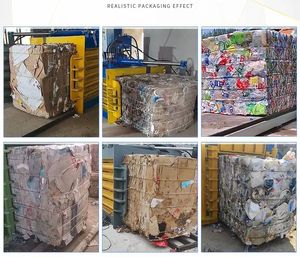 Waste Pet Plastic Bottles Cutlery Compact Baling Machine <strong>Wool</strong> Compress Horizontal Hydraulic Baler - Product Image 2