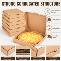 Cajas Cuadradas de Cartón Corrugado Ecológicas para Llevar Comida, Color Marrón, Tipo B E Flute, de 6 a 18 Pulgadas, al por Mayor