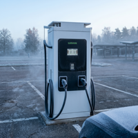 Chargeur rapide DC GBT 320 kW avec écran tactile 10 pouces et prise en charge multilingue de l'interface utilisateur pour les corridors logistiques transfrontaliers