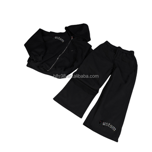 Ensemble de sweat-shirts à capuche pour homme, gris foncé, en molleton français, couleur unie, vêtements décontractés d'automne, logo imprimé sur le devant - Product Image 5