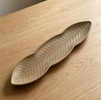 Plaque de cuisson en acier aluminisé durable et écologique, antiadhésive, avec design à longues feuilles, compatible four, pour la cuisson domestique du pain