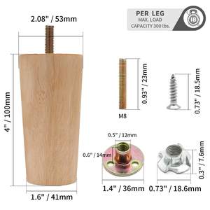 <span class=keywords><strong>Gambe</strong></span> Coniche in Legno Resistente per Divani, Tavoli, Camere da Letto, Soggiorni, Mobili di Qualità per Hotel dal Produttore Fornitore - Product Image 4