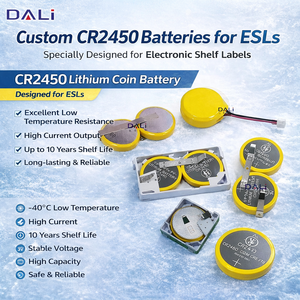 Pile bouton jetable 3V CR2450 au lithium, adaptée aux étiquettes de prix électroniques Hanshuo ESL, service OEM accepté - Product Image 4