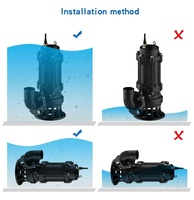 Pompes à eaux usées submersibles série WQ 11kw,15kw,18.5kw,22kw,30kw,37kw,45kw