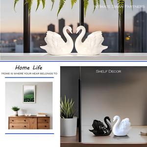 Статуэтка лебедя из ПВХ, арт-деко, домашний декор, украшение для гостиной, офисного стола (белый), юбилей - Product Image 3