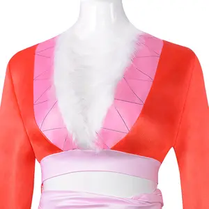 BAIGE-Disfraz de Cosplay para niña, traje rojo de Anime, Boa handick, fiesta de navidad, Halloween
