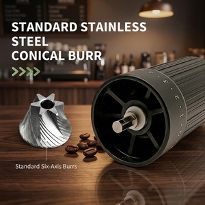 Molinillo <span class=keywords><strong>de</strong></span> Café Manual Digital Portátil y Ajustable con Muelas <span class=keywords><strong>de</strong></span> Acero Inoxidable y Construcción <span class=keywords><strong>de</strong></span> Aleación <span class=keywords><strong>de</strong></span> Aluminio, Capacidad <span class=keywords><strong>de</strong></span> 35g - Product Image 3