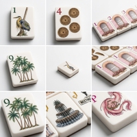 Ensemble de Mahjong Américain de Luxe en Acrylique avec Coquillages de Perle Charleston, 160 Tuiles, Jeu de Société pour Famille et Fêtes, Cadeau, Fabriqué au Jiangsu