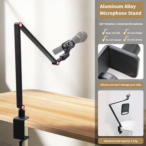 Giá đỡ micro chuyên nghiệp, chắc chắn, tay cầm gắn micro không dây, giá đỡ micro tùy chỉnh, giá đỡ micro để bàn cho podcast - Product Image 3