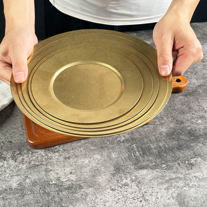 ヴィンテージスタイルのステンレス鋼プレート、多目的韓国風食卓トレイ - Product Image 4