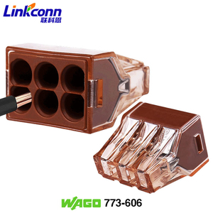 6 pin dây nối đẩy dây kết nối 773-606 wagos khối thiết bị đầu cuối cho hộp nối điện phụ kiện điện tử 400V 32A - Product Image 3