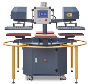 Venta caliente 4 estaciones de transferencia automática de sublimación máquinas de prensa de calor máquina de impresión de transferencia de camisetas