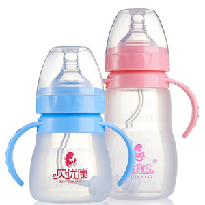 Biberon Beiyoukang à large ouverture en silicone anti-colique 0-12 mois avec poignée - Product Image 1