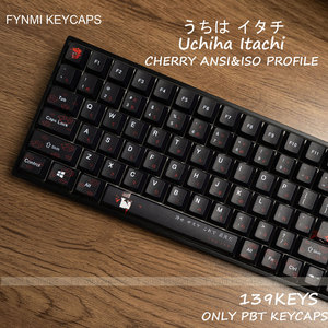 Uchiha Itachi Cherry Keycaps Anime ANSI ISO diseño Keycaps 139 teclas 5 Face Dye sublimación Keycaps para MX Switch <span class=keywords><strong>Keyboard</strong></span> - Product Image 2