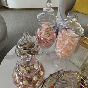 Frasco <span class=keywords><strong>de</strong></span> <span class=keywords><strong>Cristal</strong></span> Hecho a Mano <span class=keywords><strong>para</strong></span> Dulces, Recipiente <span class=keywords><strong>de</strong></span> <span class=keywords><strong>Cristal</strong></span> <span class=keywords><strong>para</strong></span> Dulces, Exhibidor <span class=keywords><strong>de</strong></span> Dulces, Frasco <span class=keywords><strong>de</strong></span> <span class=keywords><strong>Cristal</strong></span> <span class=keywords><strong>para</strong></span> Almacenamiento <span class=keywords><strong>de</strong></span> Alimentos con Tapa - Product Image 3