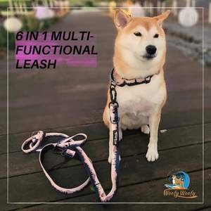 Woofy 6In1 laisse mains libres multifonctionnelle, longueur réglable 6'7 ", impression forêt crépusculaire, pour petit, moyen et grand chien - Product Image 5