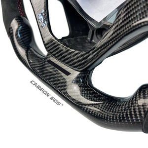 Volant en fibre de carbone noire de qualité pour Chevrolet <span class=keywords><strong>Corvette</strong></span> C7 avec Alcantara bleu, vente directe d'usine - Product Image 3