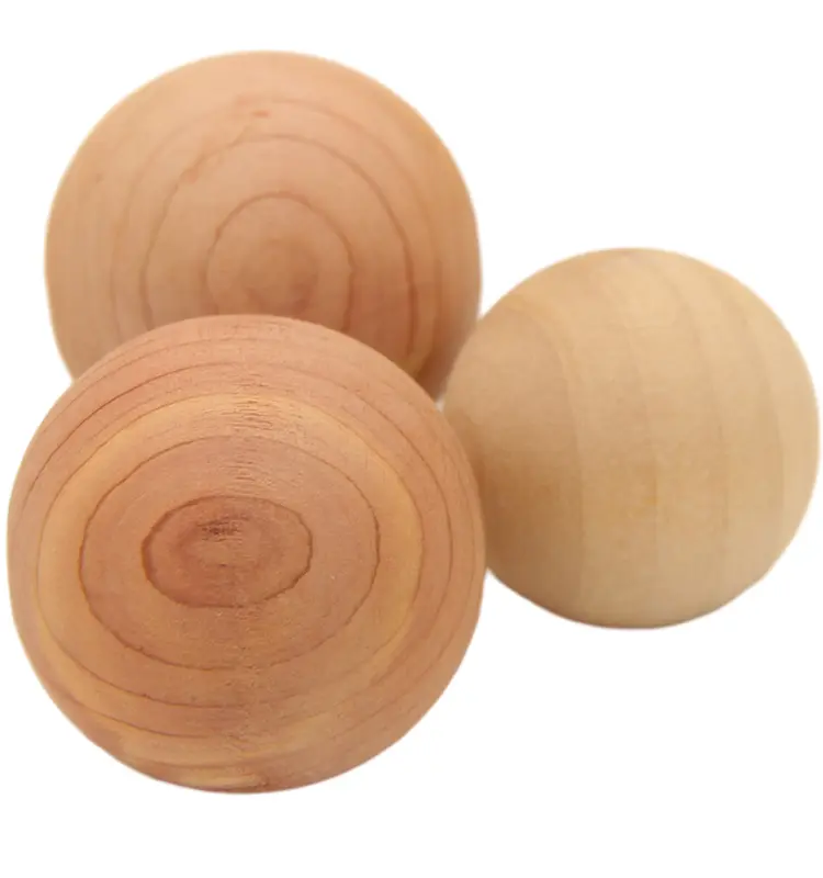 Hot Selling round Wood Balls Factory Custom Decorative Wood Crafts for Wardrobe Smell Removal