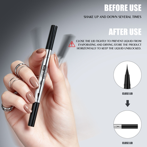 Stylo Eyeliner liquide 2 en 1 à double tête, pointe ultra fine de 0.1mm, noir, imperméable, longue durée, résistant aux taches - Product Image 5