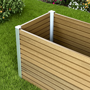 Bacs de jardin surélevés en bois et plastique <span class=keywords><strong>pour</strong></span> la plantation, grands bacs à légumes en métal, aménagement paysager extérieur, grands bacs à plantes - Product Image 1