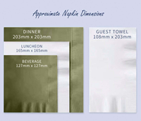 Serviettes de cocktail jetables personnalisées de haute qualité en papier vert sauge avec monogramme, logo personnalisé, serviette en papier avec dorure à chaud