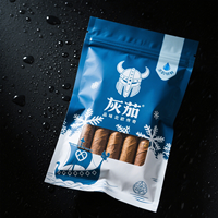 Sachet personnalisé avec logo imprimé, petit emballage pour cigares, fermeture à glissière, sécurité, gaufrage, sac à tabac, étui à cigares, humidor transparent