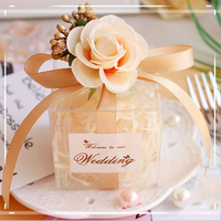 Chine usine en gros doux pliable faveur de mariage bonbons emballage alimentaire boîte-cadeau boîte à bougies en plastique
