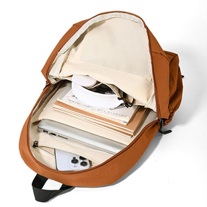 Weibager <b>Backpack</b> <b>Brown</b> Black 15 Inch Laptop Bag Casual Travel School Bag for Men Women - Product Image 3