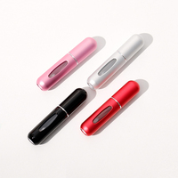 Vente en gros bouteille de parfum personnalisée rechargeable en aluminium vaporisateur atomiseur bouteille de parfum de décantation de 5 ml recharge