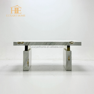 Mesa de comedor <span class=keywords><strong>Imperio</strong></span> de lujo de estilo portugués Muebles personalizados de metal superior de mármol - Product Image 6
