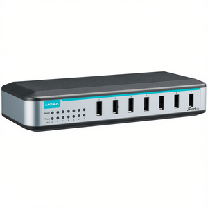 Moxa UPort 207 Concentrador USB Industrial de 7 Puertos con Carcasa Metálica - Product Image 2